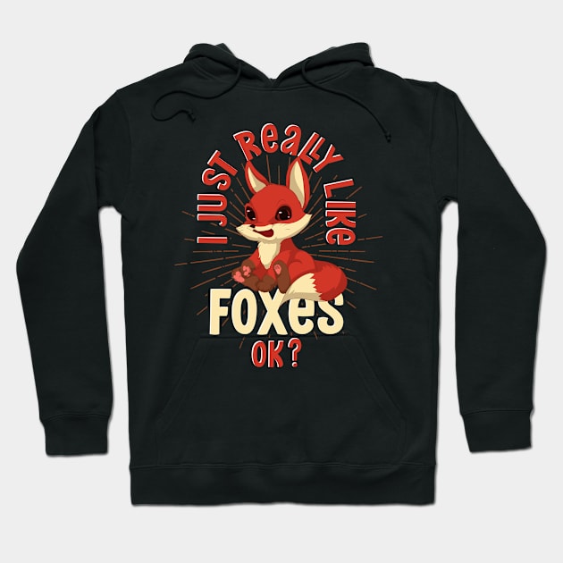 Wildlife Funny Fox Lover Nature Forest Animal Fox Hoodie by ShirtsShirtsndmoreShirts